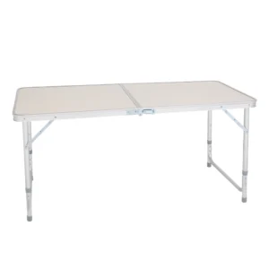 Silver Outdoor Folding Table - Aluminum Alloy Rectangular