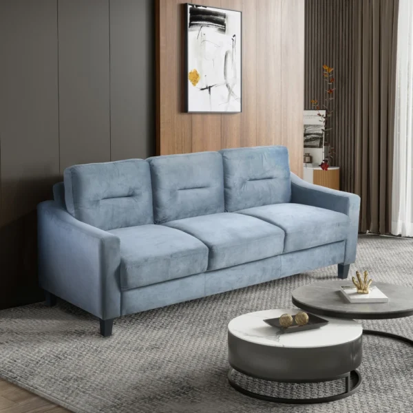 Modern Velvet Sectional Couch - Comfortable Sofa Set - Image 4