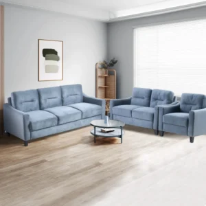 Modern Velvet Sectional Couch - Comfortable Sofa Set