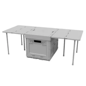 Folding Table with Storage Container - Portable Camping & Outdoor Use