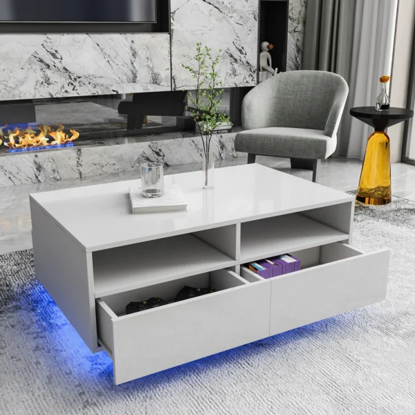 Stylish LED Coffee Table - Modern Family Leisure Furniture - Image 2