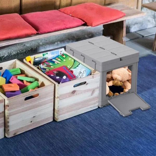 Folding Table with Storage Container - Portable Camping & Outdoor Use - Image 2