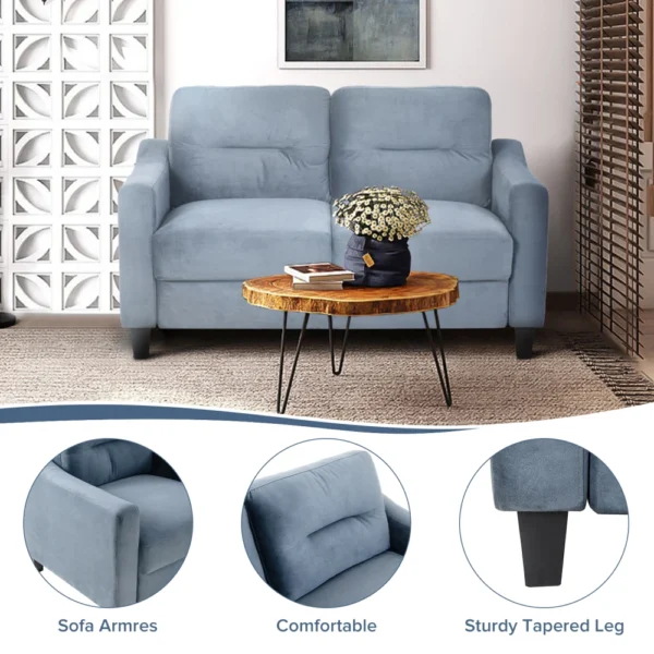 Modern Velvet Sectional Couch - Comfortable Sofa Set - Image 2