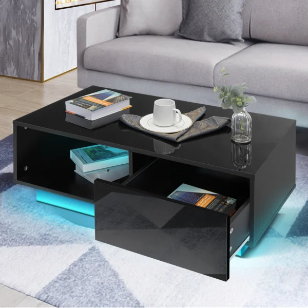 Stylish LED Coffee Table - Modern Family Leisure Furniture - Image 4