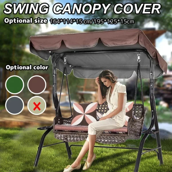 6000D Waterproof Swing Chair Awning Rain Cover - Ruffled Top Replacement - Image 2
